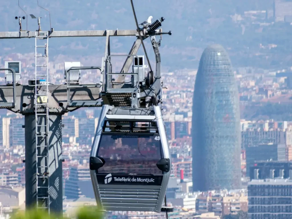 The step-free Montjuïc cable car, an easy way up the hill in Barcelona for seniors